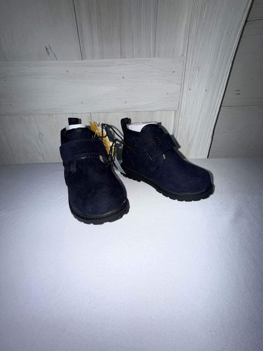 Cat & Jack Magnus Boots Size 6 Navy Blue Suede Ankle Chukka